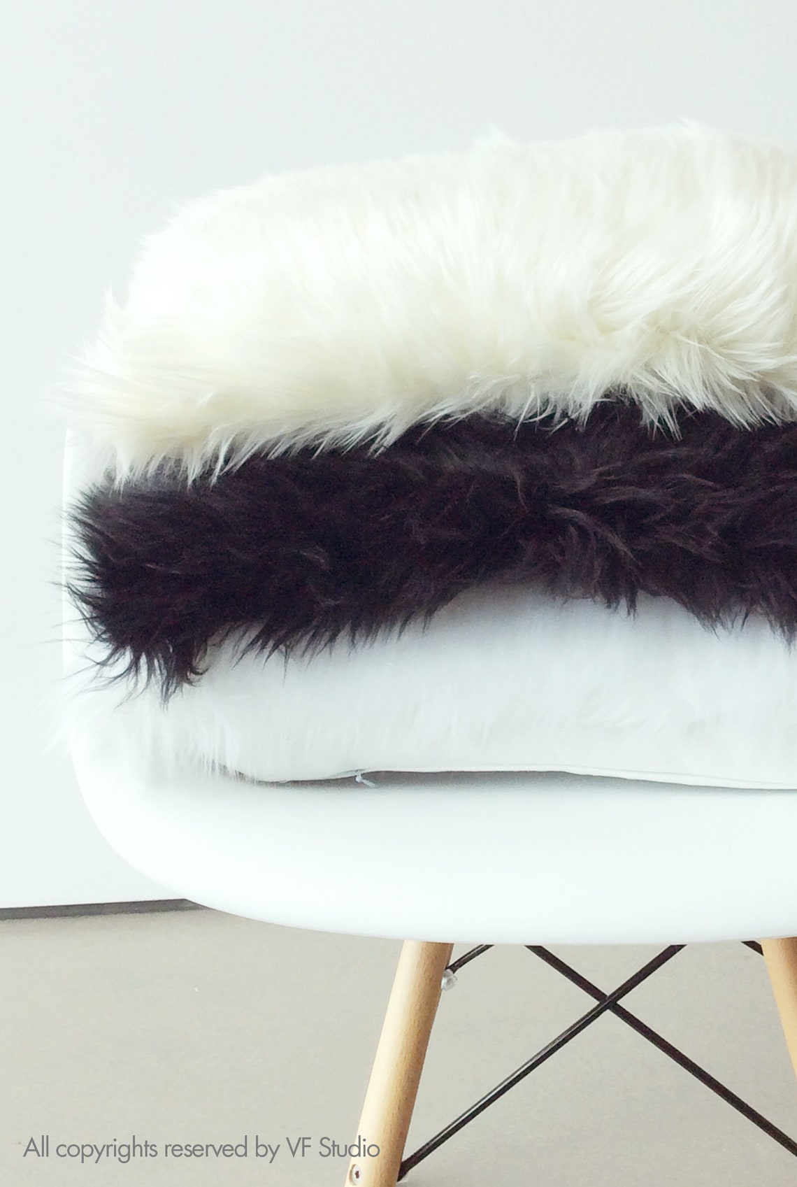 White fur pillow covers 20X26 Standard pillow decorative white Etsy