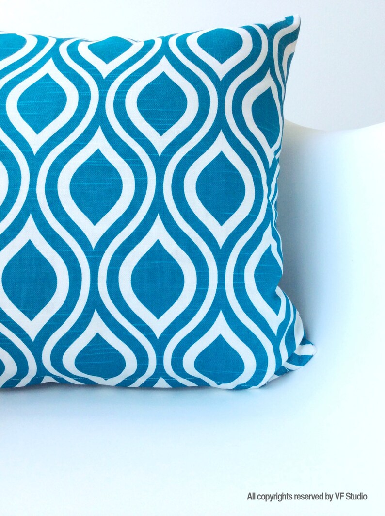 Teal Pillow Cover One 16 X 16 Inches Nicole Print Teal Cushion Etsy