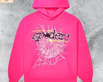 Sp5der Hoodie Streetwear Sweatshirt || Oversized Spider Web Hoodie || Unisex Hip Hop Fashion Pullover