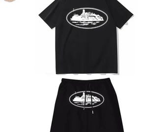 Tuta Corteiz in cotone fatta a mano, set streetwear unisex