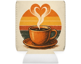 Taza de café acogedora con vapor en forma de corazón, regalo estético para amantes del café, taza de cumpleaños o Navidad.
