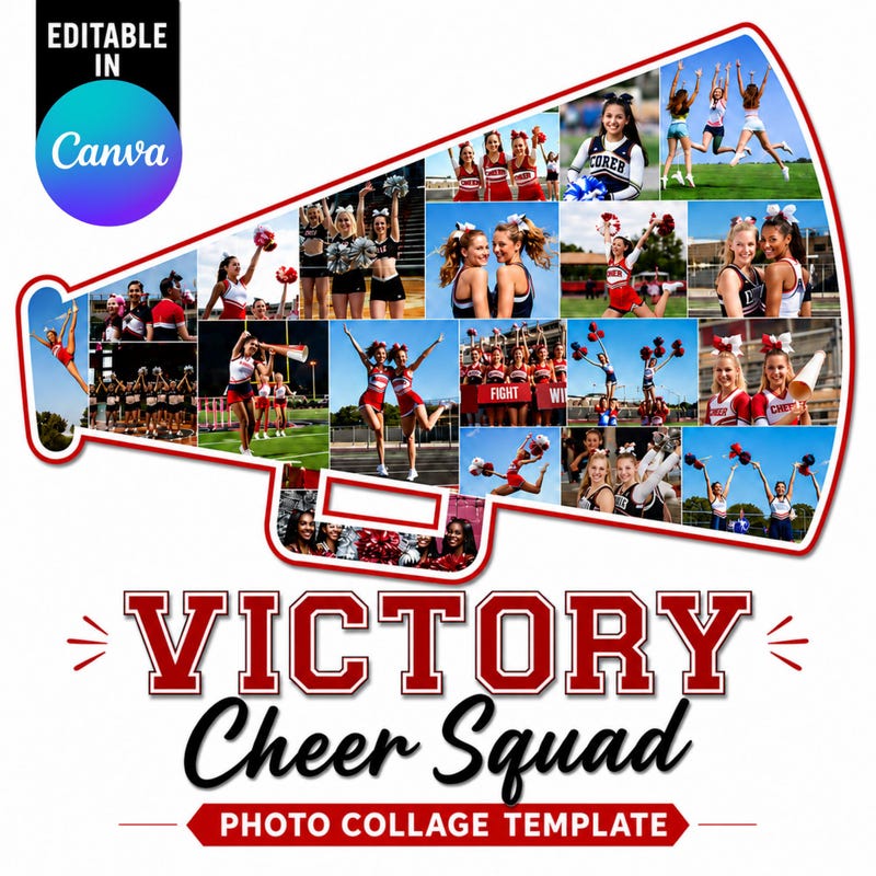 Cheer Photo Collage Png - Etsy
