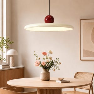 Witte crèmekleurige hanglamp, Scandinavische plafondlamp, moderne eetkamerverlichting, kleurrijke hanglamp, keukeneilandlamp