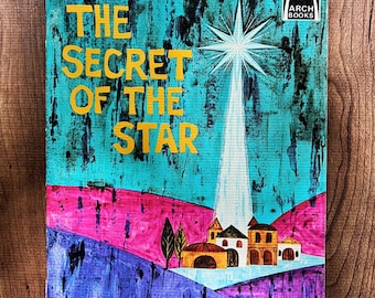 El secreto de la estrella, ilustrado por Jim Roberts. Libro infantil religioso de mediados de siglo, 1966.