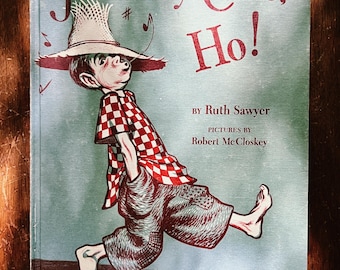 Libro infantil de 1953: "¡Pastel de viaje, hola!" de Ruth Sayer, ilustraciones de Robert McCloskey. Tapa dura vintage de mediados de siglo.