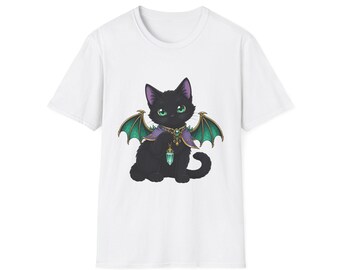 Dragon Cat Tee | Kawaii Fantasy Kitten Art | Gift for Dragon Fans