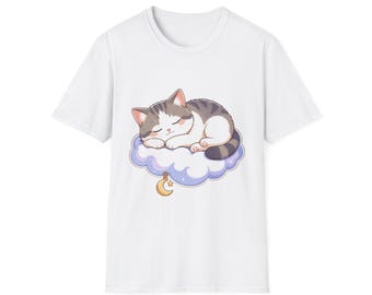 Cloud Nap Cat Shirt | Sleepy Kawaii Sky Art | Gift for Nap Lovers