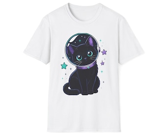 Cyber Bubble Cat Tee | Neon Kawaii Cyberpunk Art | Gift for Cat Lovers