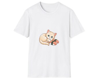 Tiny Sushi Cat Shirt, Cute Kawaii Cat T-Shirt, Aesthetic Anime Cat Tee, Cat Lover Gift, Cat Mom Shirt, Cute Cat Top