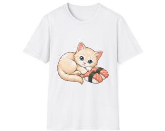 Tiny Sushi Cat Shirt | Kawaii Sushi Lover Art | Gift for Cat Moms