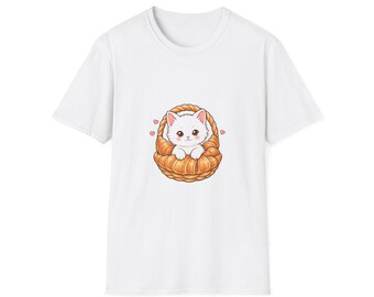 Tiny Bakery Cat Shirt, Cute Kawaii Cat T-Shirt, Aesthetic Anime Cat Tee, Cat Lover Gift, Cat Mom Shirt, Cute Cat Top