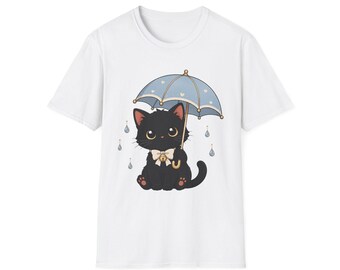 Rainy Window Cat Shirt | Cozy Kawaii Rain Art | Gift for Homebodies