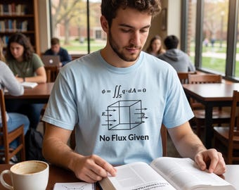 Funny Physics T-Shirt: No Flux Given, Math Humor T-shirt, Sweatshirt, Kids Tee