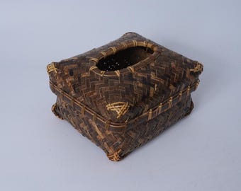 Purple Bamboo Tissue Box