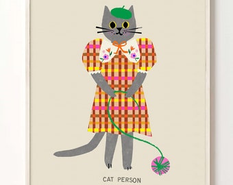 Cat Person Art Print