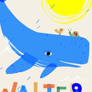 Whale Personalised Name Print image 3