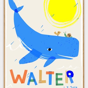 Whale Personalised Name Print image 4