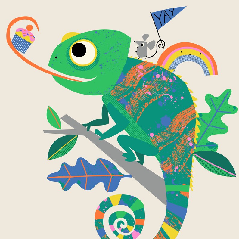 Хамелеон рисунок для детей