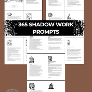 365 spunti per il diario di lavoro sull'ombra / Quaderno di lavoro digitale scaricabile in PDF / Guarigione interiore e scoperta di sé