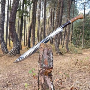 Handmade Viking Sword with Leather Scabbard, 5160 Carbon Steel Blade, Personalized Engraved Gift, Medieval Decor, Custom Gift