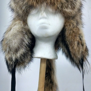 Coyote  Davey Crockett with Ear Flaps