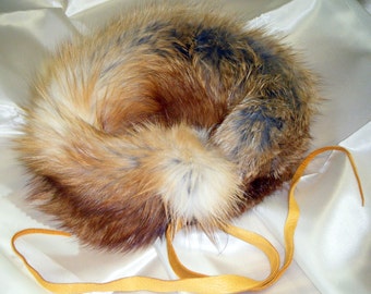 Red Fox Neckwarmer or Red Fox Neck Warmer with Tail.