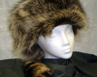 アライグマ捕獲者帽子、ネブラスカアライグマ帽子、豪華なアライグマ