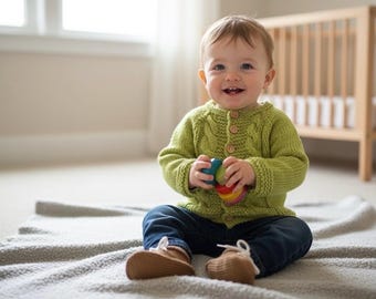 baby boy sweater,cable knit sweater,wool sweater,12 months baby boy,green,birthday gift,cardigan,photo prop,winter jacket,toddler,fall