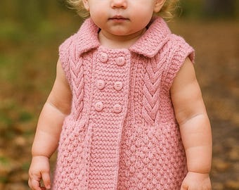 Baby girl sweater,Easter outfit,gift,cotton  dress,organic cotton,sweater,jacket,top,pink,12-18 months baby girl,baby shower gift,new mom