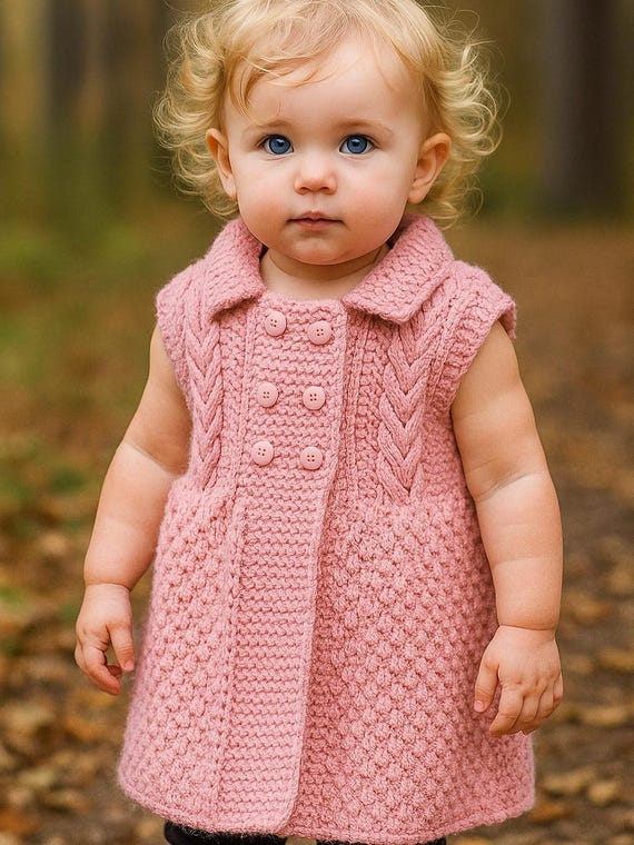 organic cotton easter dress Baby Girl Sweater,easter Outfit,gift,cotton Dress,organic Cotton,sweater,jacket,top,pink,12-18  Months Baby Girl,baby Shower Gift,new Mom