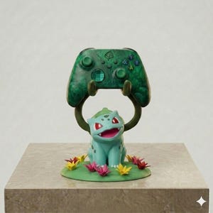Green Monster Controller Stand holder – Gaming Desk Organizer afbeelding 1