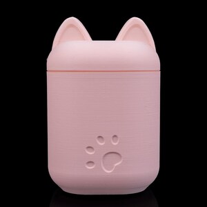 Clean Kitty Vanity Organizer Set - Minimalist Bathroom Accessory Kit - 3D Printed Decor image 5