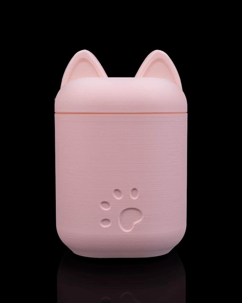 Clean Kitty Vanity Organizer Set - Minimalist Bathroom Accessory Kit - 3D Printed Decor image 5