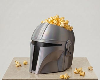 Bounty Hunter Helmet Popcorn Bucket – 3D Printed Collectible Geek Decor