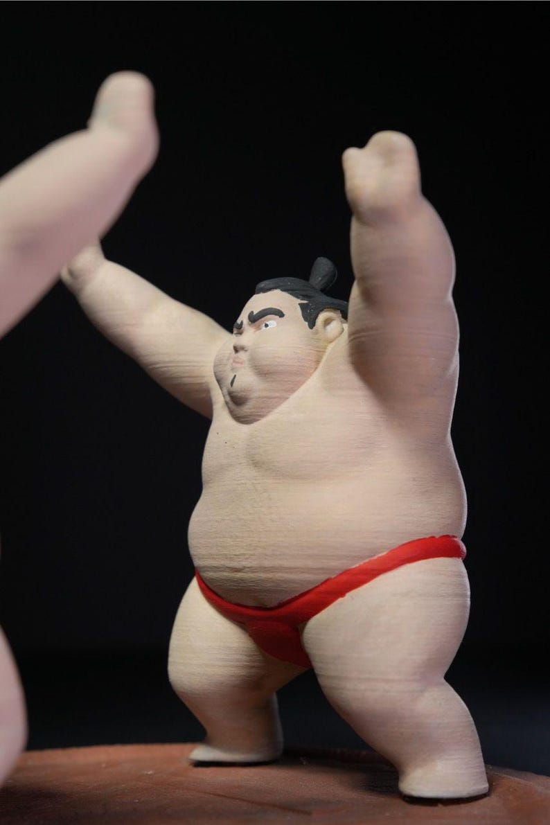 Sumo Wrestler Napkin Holder – Japanese Restaurant Decor, Sushi Night Table Organizer image 5