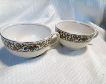Vintage Johnson bros Fine China coffee/tea cups (2) from England.