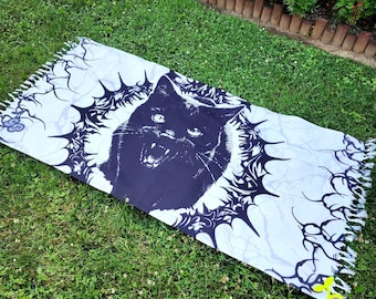 EDM Cat Oversized Pashmina - Ground Pash for sitting at Raves or Music Festival