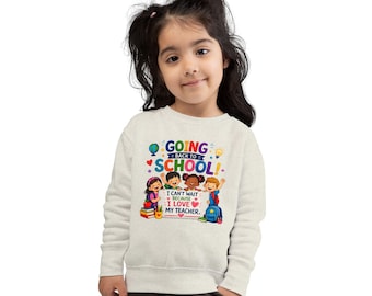 Sudadera para niños pequeños "Vuelvo al cole, me encanta mi profesor/a"