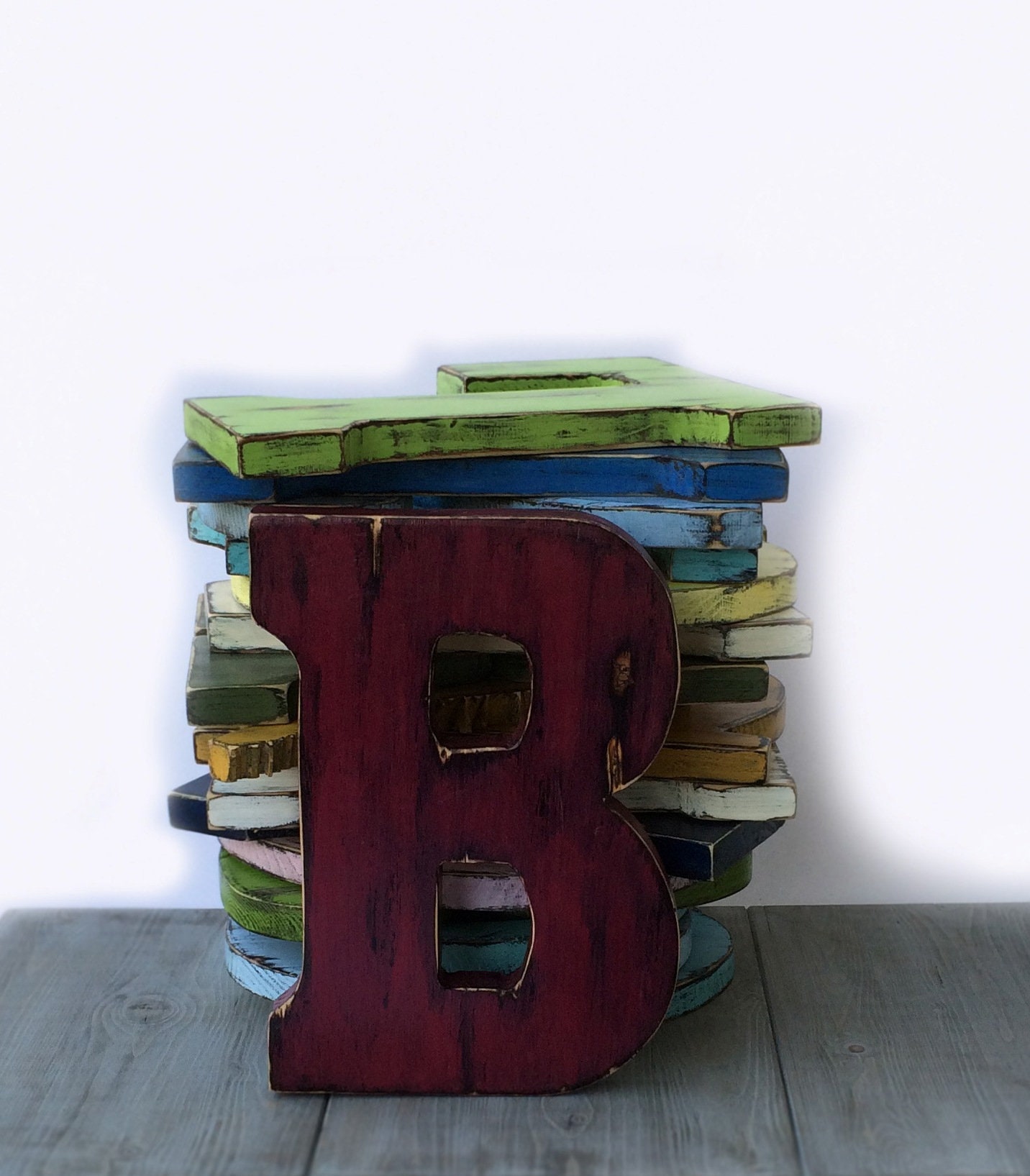 CLEARANCE 10 Wooden letter B wall Decor dark amaranth Etsy