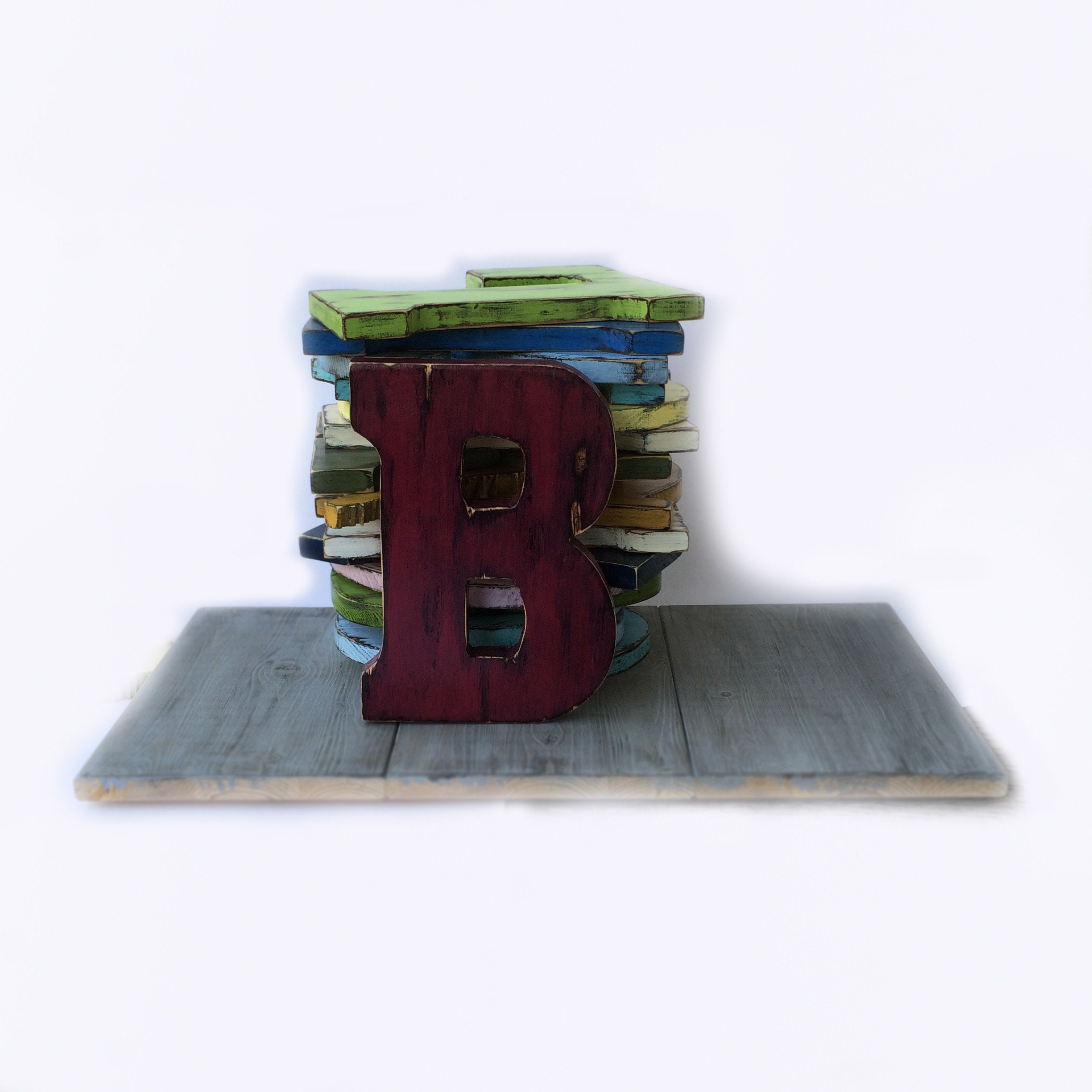 CLEARANCE 10 Wooden letter B wall Decor dark amaranth Etsy