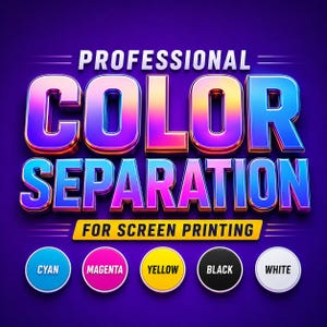 Screen Printing Color Separation | Vector Ready Print Files (CMYK)
