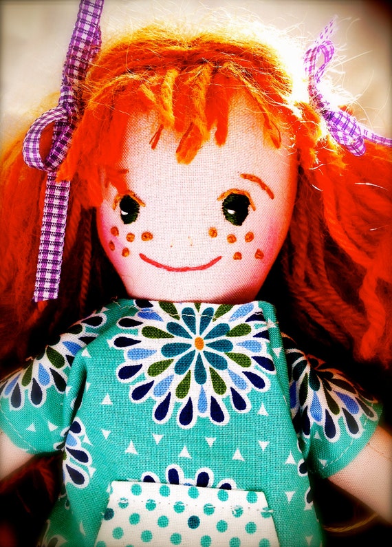 Items similar to Handmade cloth doll ooak children's rag doll on Etsy