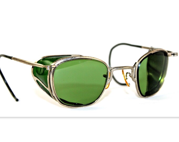 1940s Green Lens Aviator glasses, Safety Glasses