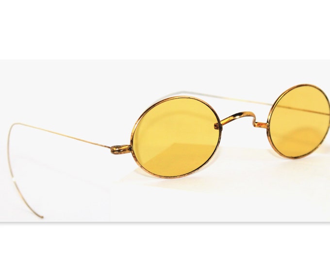 Antique Yellow Sunglasses, Yellow Shooting Glasses
