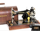 Antique Sewing Machine, 1924 Singer 128-13, Portable Sewing Machine