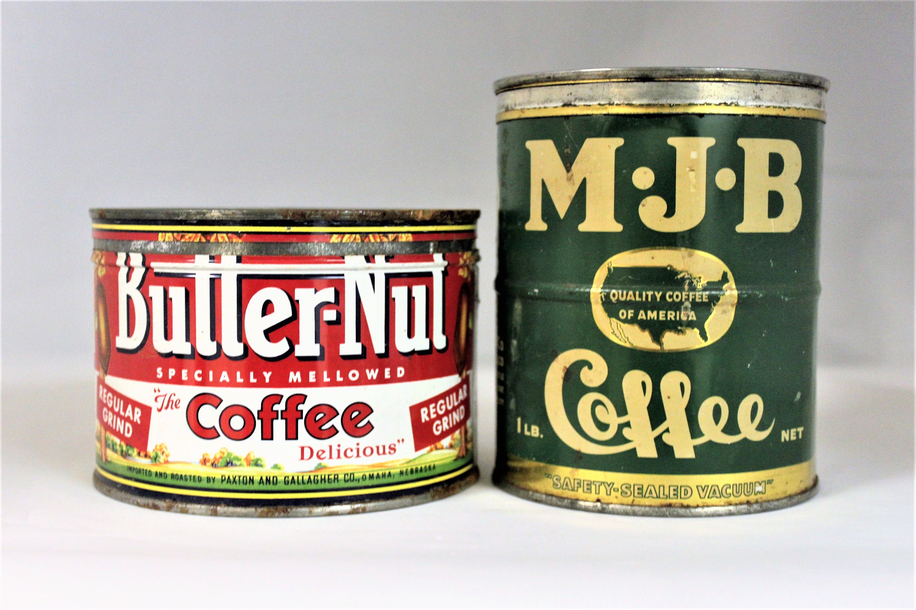 Vintage pair of Coffee Tins