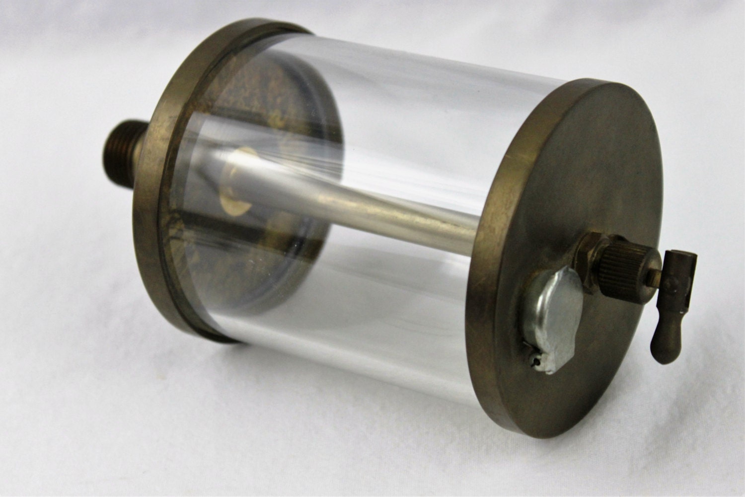 Antique Large Brass Engine Oiler, Drip Oiler, Industrial Engine Drip