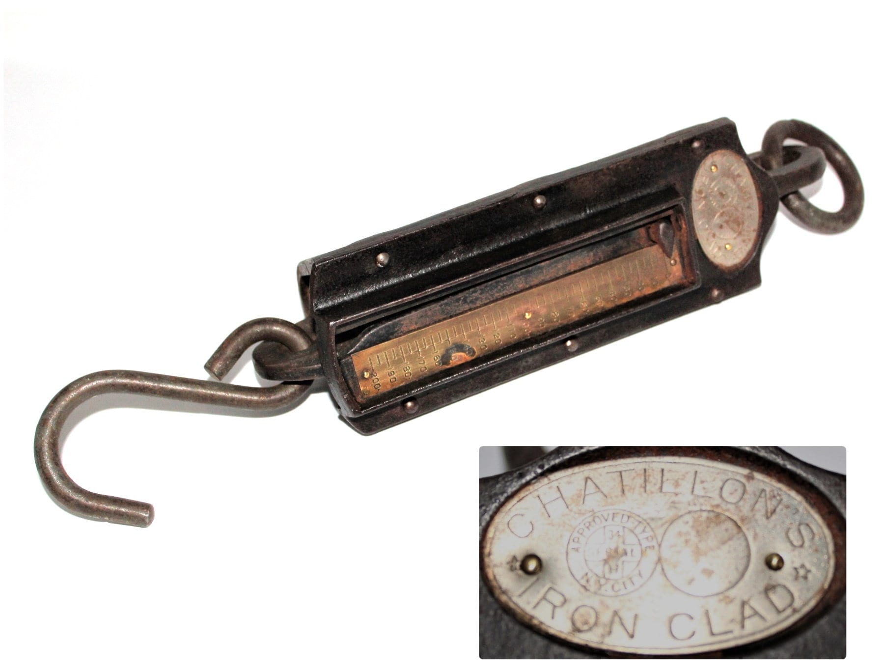 Chatillon's Iron Clad 200lbs Hanging Spring Balance Scale