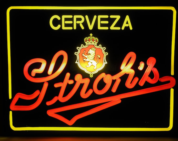 Vintage Stroh’s Cerveza Beer Sign, Breweriana