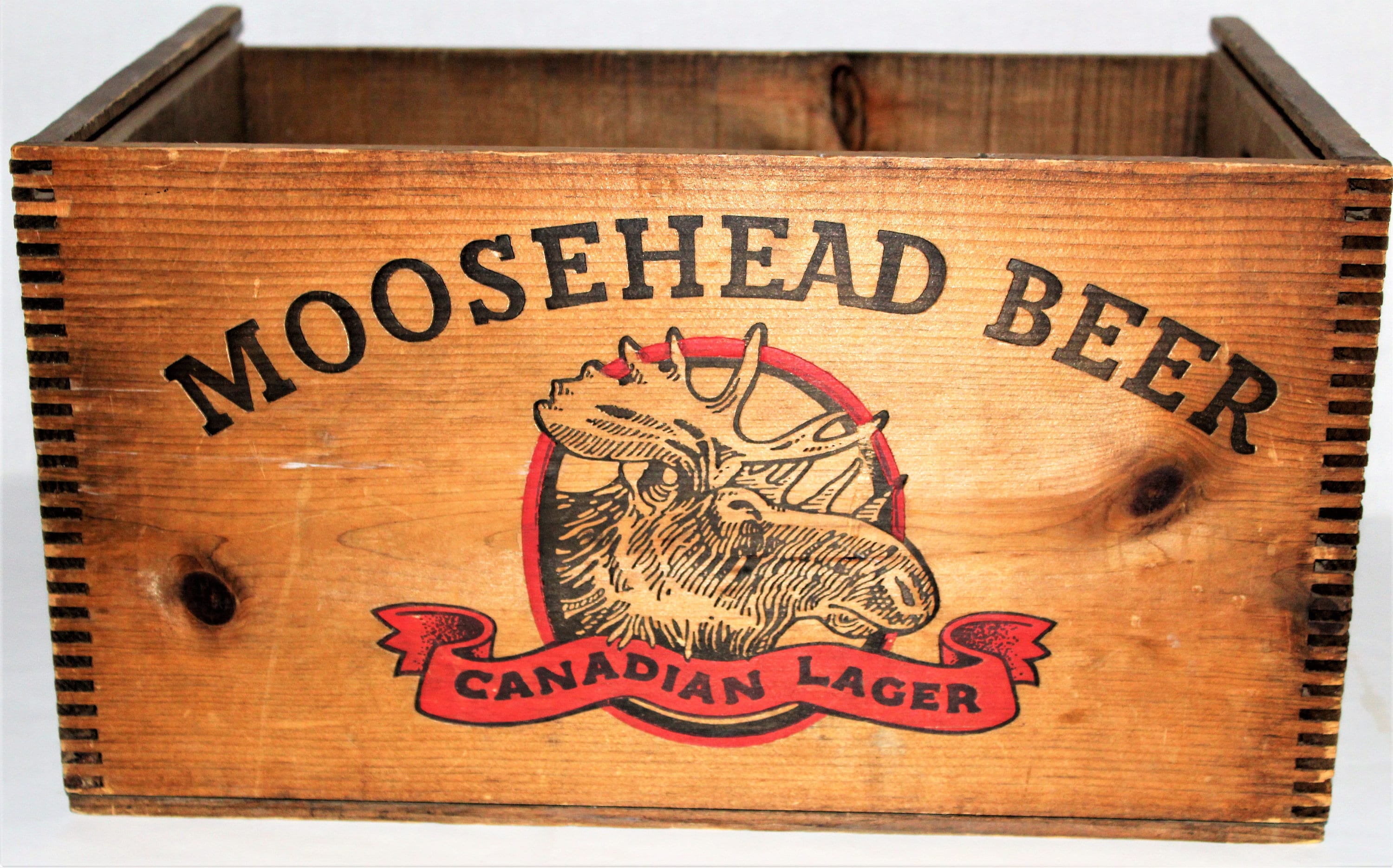Vintage Breweriana / Moosehead Beer / Wood Crate / Storage Crate